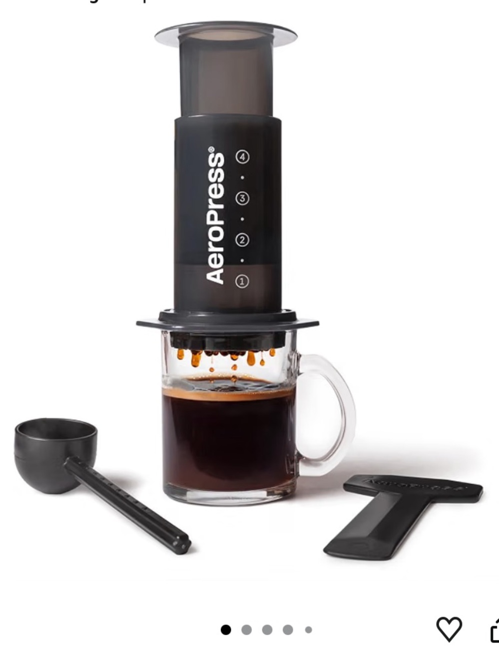 AeroPress Original, Full Bodied, Smooth, Rich Like Espresso Coffee Maker NEW!